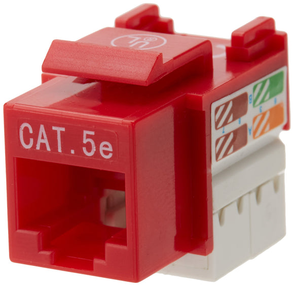 CAT5e RJ45 110-Type Keystone Jack, Red, Intellinet 210478