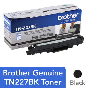 Brother TN227BK Laser Printer Toner, Black