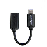 StarTech.com Black Micro USB to Apple 8-pin Lightning Connector Adapter for iPhone/iPod/iPad - Apple Lightning to Micro USB 2.0 Dongle (USBUBLTB)