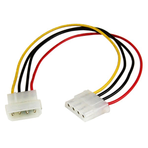 StarTech.com 12in Molex LP4 Power Extension Cable M/F - 4 pin Molex Power Connector - 4 pin Power Extension Cable - LP4 Power Cable (LP4POWEXT12)