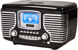 Crosley Corsair Tabletop Am/FM Bluetooth Radio with CD Player and Dual Alarm Clock, Black