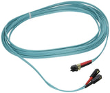 C2G 21605 OM3 Fiber Optic Cable - LC-LC 10Gb 50/125 Duplex Multimode PVC Fiber Cable, TAA Compliant, Aqua (19.7 Feet, 6 Meters) (Made in the USA)