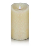 Aluratek ALC3507F 7" Flameless LED Wax Candle with Built-in Timer, Cream