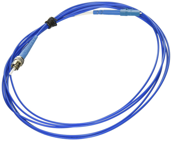 C2G 33407 OS2 Fiber Optic Cable - LC-ST 9/125 Simplex Single-Mode PVC Fiber Cable, Blue (9.8 Feet, 3 Meters)