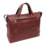 McKlein Arcadia, Top Grain Cowhide Leather, Slim Laptop Briefcase, Brown (88764)