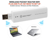 IOCrest USB 2.0 802.11 B/G/N N150 Wireless G Travel Pocket Router Network Adapter