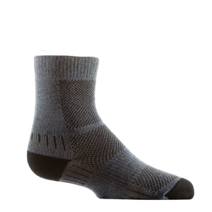 WrightSock Kids Coolmesh II Crew Size Small (Grey)