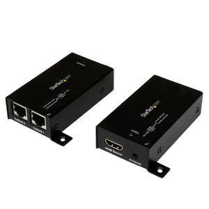 StarTech.com HDMI Over Dual CAT5 / CAT6 Extender with Infrared IR 100ft /30m HDMI Over Ethernet Cable Extender Power Free 1080p (ST121SHD30)