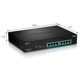 TRENDnet 8-Port Gigabit Full Power Poe+ Switch, 8 x Gigabit PoE+ Ports, 240W Power Budget, 16Gbps Switching Capacity, Rack Mountable, Ethernet Network Switch, Metal, Lifetime Protection, TPE-TG80F