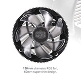 Cooler Master RR-I71C-20PC-R1 i71C RGB Intel only CPU Air Cooler Anodized Black Aluminum fins 120mm RGB Master Fan