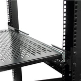 StarTech.com 2U Sliding Server Rack Mount Shelf - Adjustable Mounting Depth - Vented - 50lb - Heavy Duty Universal 19" Rack Shelf for Equipment Rack (UNISLDSHF19)