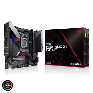 Asus ROG Maximus XI Gene Z390 Gaming Motherboard LGA1151 (Intel 8th and 9th Gen) mATX DDR4 HDMI M.2 USB 3.1 Gen2 Onboard 802.11AC WiFi