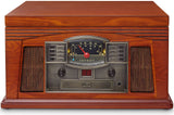 Crosley CR42D-PA Lancaster 3-Speed Turntable with Radio, CD/Cassette Player, Aux-in and Bluetooth, Paprika