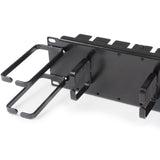 StarTech.com 2U 19" Horizontal Cable Management Panel - Full-Featured Combo of Horizontal Finger Ducts & Vertical/Horizontal D-Ring Hooks (CMPNL2UCD)