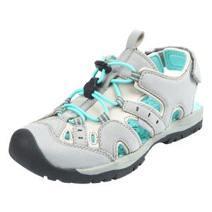 Northside Kid's Burke SE Athletic Sandal, Gray/Aqua, 1 M US Little Kid