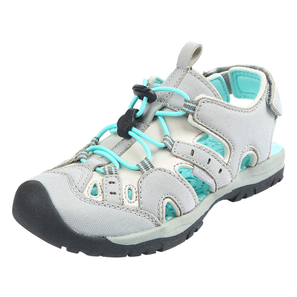 Northside Kid's Burke SE Athletic Sandal, Gray/Aqua, 2 M US Little Kid