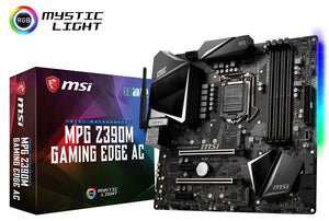 MSI MPG Z390M Gaming Edge AC LGA1151 (Intel 8th and 9th Gen) M.2 USB 3.1 Gen 2 DDR4 HDMI DP Wi-Fi SLI CFX Micro ATX Z390 Gaming Motherboard