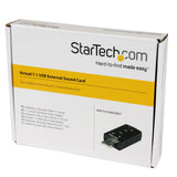 StarTech.com Virtual 7.1 USB Stereo Audio Adapter External Sound Card - Sound Card - Stereo - USB 2.0 - ICUSBAUDIO7