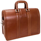 McKlein 83344 USA Morgan 17" Leather Litigator Laptop Briefcase Brown