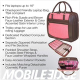 MOBILE EDGE MBLMESFEBX, 16-Inch Pc/17-Inch MacBook Scan Fast Element Briefcase (Pink Suede)