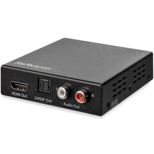 StarTech.com HDMI Audio Extractor - 4K 60Hz - HDMI Audio De-embedder - HDR - Toslink Optical Audio - Dual RCA Audio - HDMI Audio (HD202A)