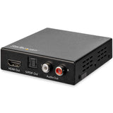 StarTech.com HDMI Audio Extractor - 4K 60Hz - HDMI Audio De-embedder - HDR - Toslink Optical Audio - Dual RCA Audio - HDMI Audio (HD202A)