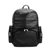 McKlein S Series, Cumberland, Pebble Grain Calfskin Leather, Dual Compartment Laptop Backpack, Black (88365)