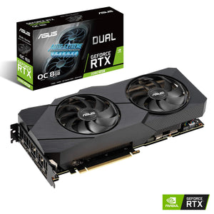 ASUS GeForce RTX 2080 Super Overclocked 8G GDDR6 Dual-Fan EVO Edition VR Ready HDMI DisplayPort 1.4 Graphics Card (DUAL-RTX2080S-O8G-EVO)