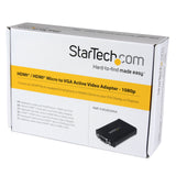 StarTech.com HDMI or Micro HDMI to VGA Adapter - With Micro HDMI to HDMI Cable - Active Monitor Adapter - Micro HDMI Adapter - For GoPro (MCHD2VGA)