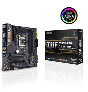 ASUS TUF Z390M-Pro Gaming (Wi-Fi) Motherboard LGA1151 (Intel 8th and 9th Gen) DDR4 DP HDMI M.2 Z390 Micro ATX USB 3.1 Gen2 (mATX)