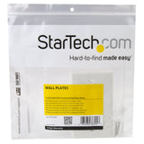 StarTech.com Dual Outlet RJ45 Universal Wall Plate White - Mounting plate - white - 2 ports - PLATE2WH