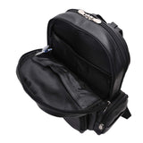 McKlein S Series, Cumberland, Pebble Grain Calfskin Leather, Dual Compartment Laptop Backpack, Black (88365)