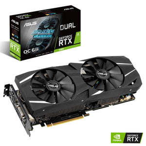 ASUS DUAL RTX 2060 Overclocked 6G VR Ready Gaming Graphics Card - Turing Architecture (DUAL RTX 2060-O6G)