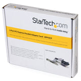 StarTech.com 2 Port PCI Express/PCI-e Parallel Adapter Card - IEEE 1284 with LP Bracket - 2X DB25 (F) PCIE Parallel Port Card (PEX2PECP2)