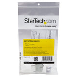 StarTech.com C6KEY2WH Cat 6 Keystone Jack, Tool-Less (White)