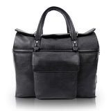 McKlein S Series, Edgefield, Pebble Grain Calfskin Leather, Roll Top Laptop Briefcase, Black (88755)