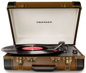 Crosley Radio Executive Portable Turntable, Black and White