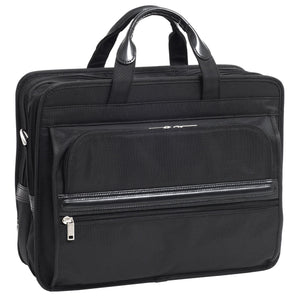 McKlein 56485 USA Elston 15" Nylon Double Compartment Laptop Briefcase Black