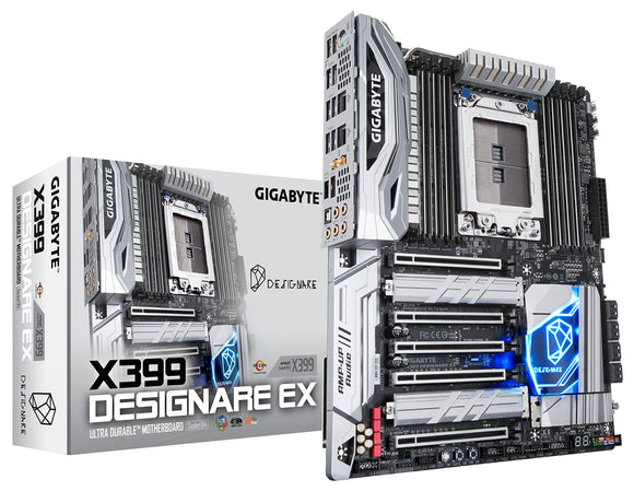 GIGABYTE X399 Designare EX (AMD Ryzen Thread Ripper TR4/ATX /3X M.2/WIFI/Front & Rear USB 3.1/Dual Intel LAN/ Motherboard)