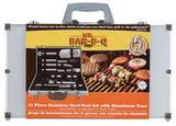 MR BAR B Q 02066X Silver Prestige 21 Pc Tool Set with Case